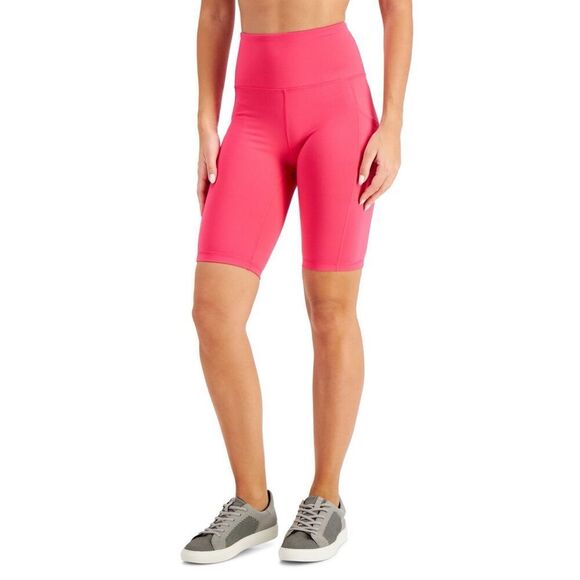 ID Ideology Women's Compression High-Rise 10" Bike Shorts, Regular & Petite, Cre - Picture 1 of 3